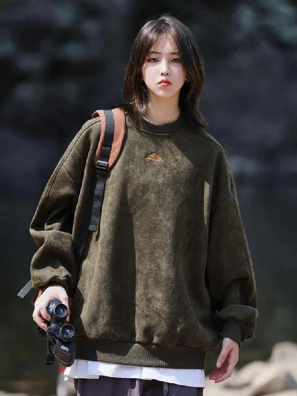 Mountain Climber Sweatshirt Hoodie with Ribbed Hem Stretchable Secure