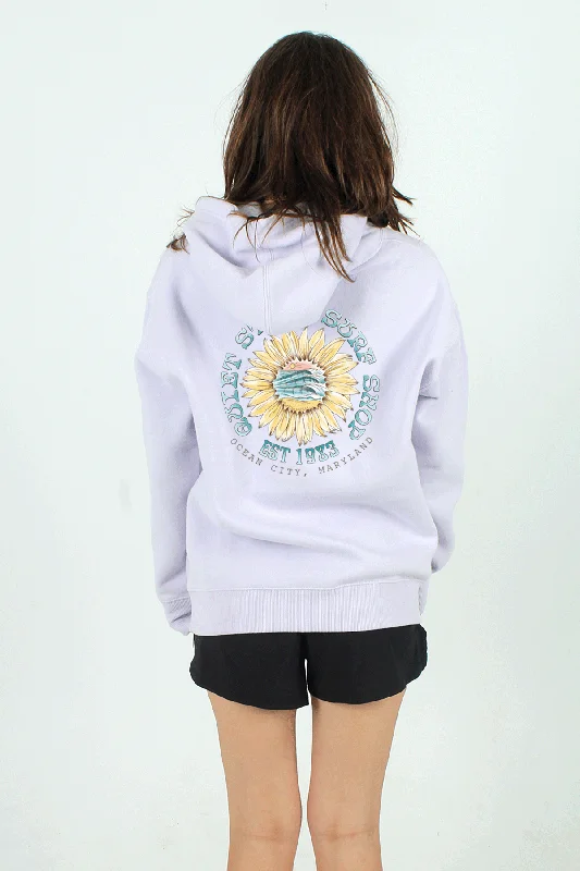 Sunflower Wave Hoodie Hoodie with Fur Luxurious Winter