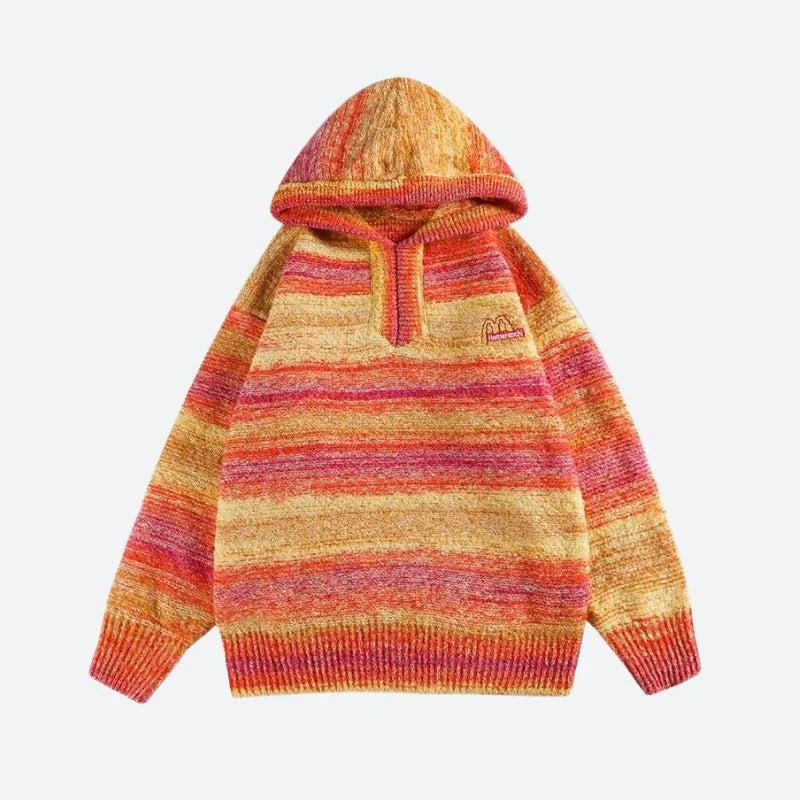 Knitted Hoodie Hoodie with Strings Custom Fit Adjustable