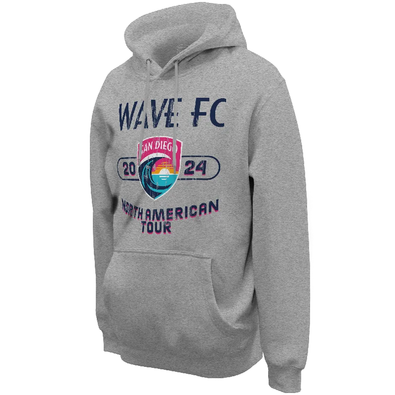 Unisex San Diego Wave FC 2024 Tour Hoodie Hoodie with Metallic Shiny Futuristic