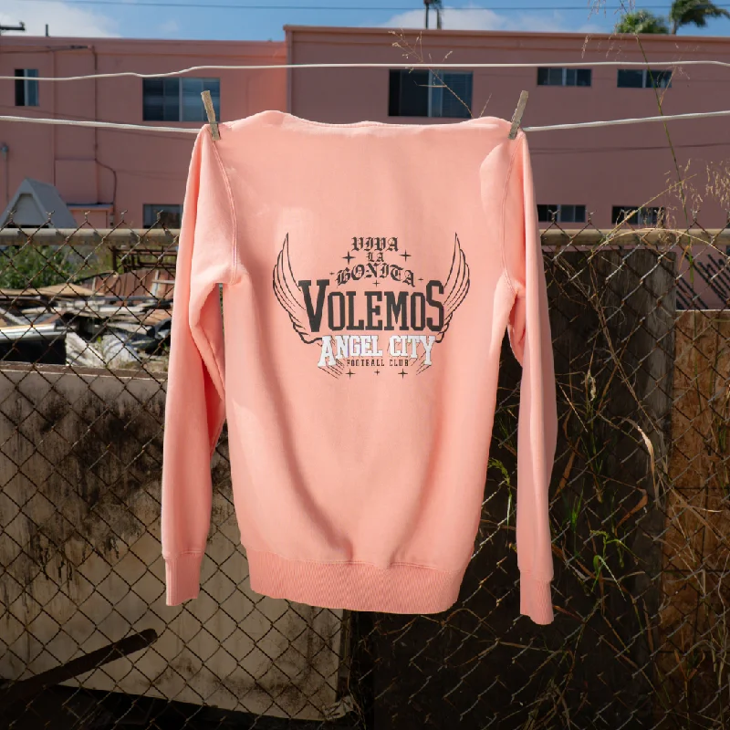 Angel City FC x Viva La Bonita Unisex Sol Rosa Volemos Hoodie Hoodie with Front Slit Layering Stylish