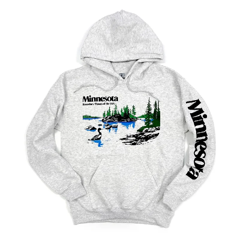 Boundary Waters Hoodie Hoodie with Embroidery Detailed Premium