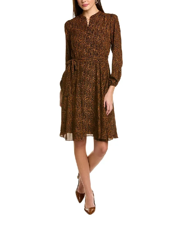 Nanette Nanette Lepore Tie-Waist A-Line Dress Tunics Solid Classic
