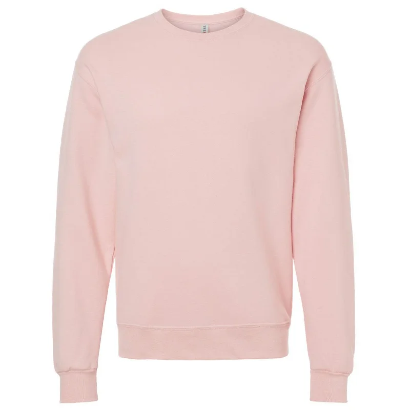 Jerzees Unisex Blush Pink Ultimate CVC Crewneck Sweatshirt Hoodie with Cuffed Sleeves Snug Secure