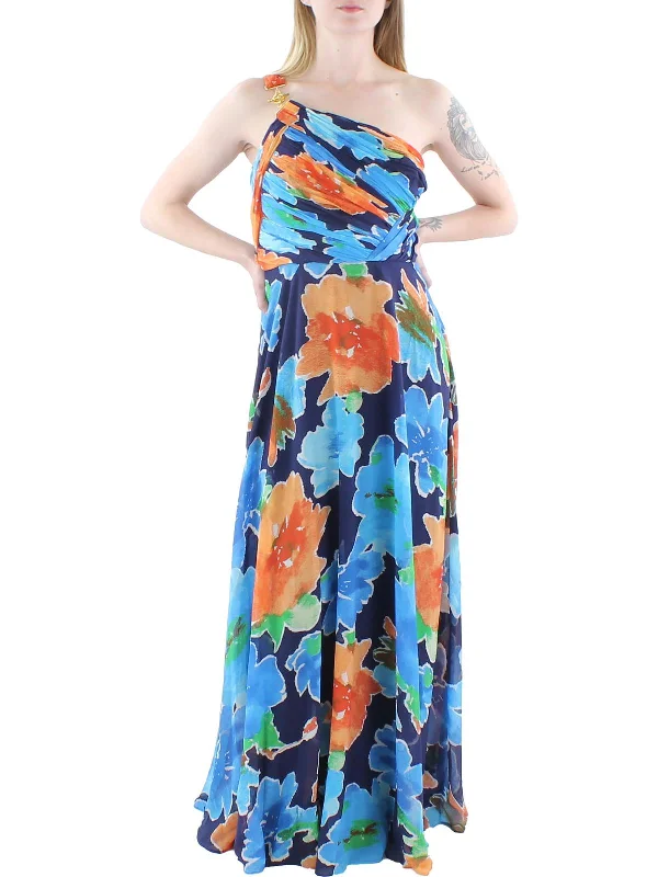 Zurinda Womens Chiffon Floral Print Evening Dress Tunics Trousers formal