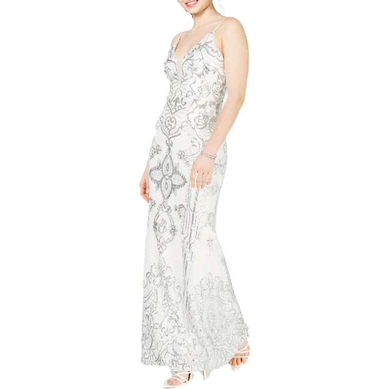 B&A by Betsy and Adam Womens Embellished Mesh Evening Dress Tunics Practical durable
