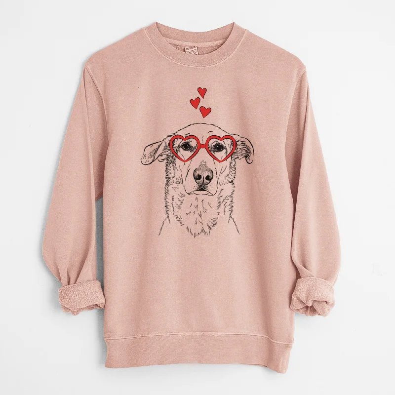 Valentine Hurricane the Chinook - Unisex Pigment Dyed Crew Sweatshirt Hoodie with Front Slit Layering Stylish