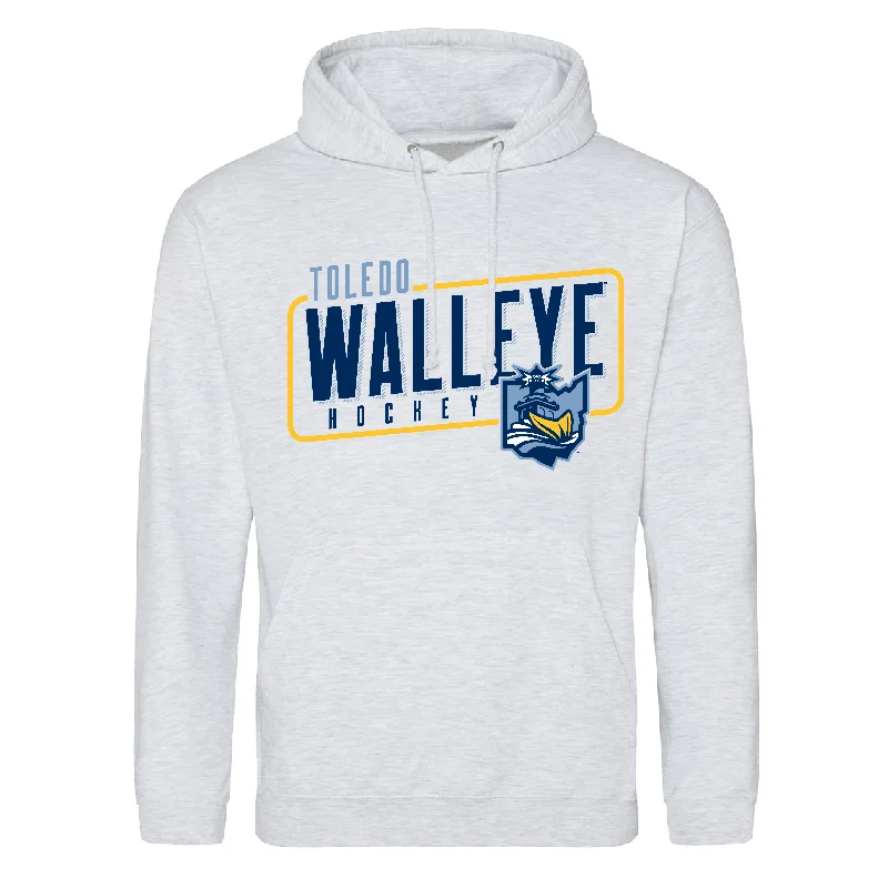 Toledo Walleye Norman Hooded Sweatshirt Hoodie with Belted Waist Structured Tailored