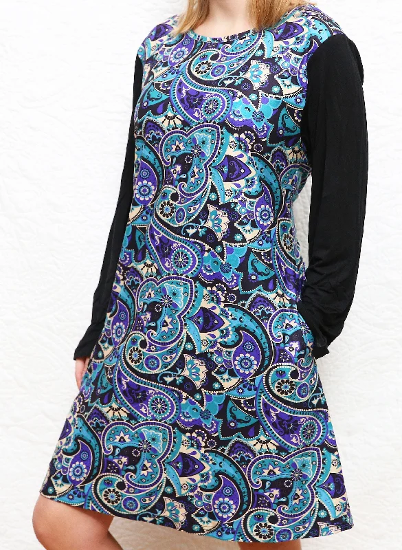 Plum Paisley - Women's Long Sleeve, Cloud Soft Charley Dress Tunics New arrival