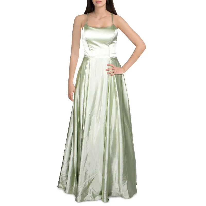 Speechless Womens Juniors Satin Strappy Evening Dress Tunics Print Colorful