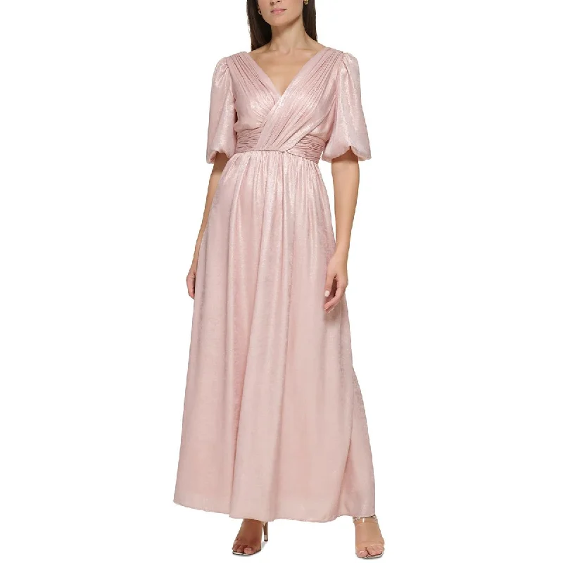 DKNY Womens Surplice Metallic Evening Dress Tunics Velvet soft
