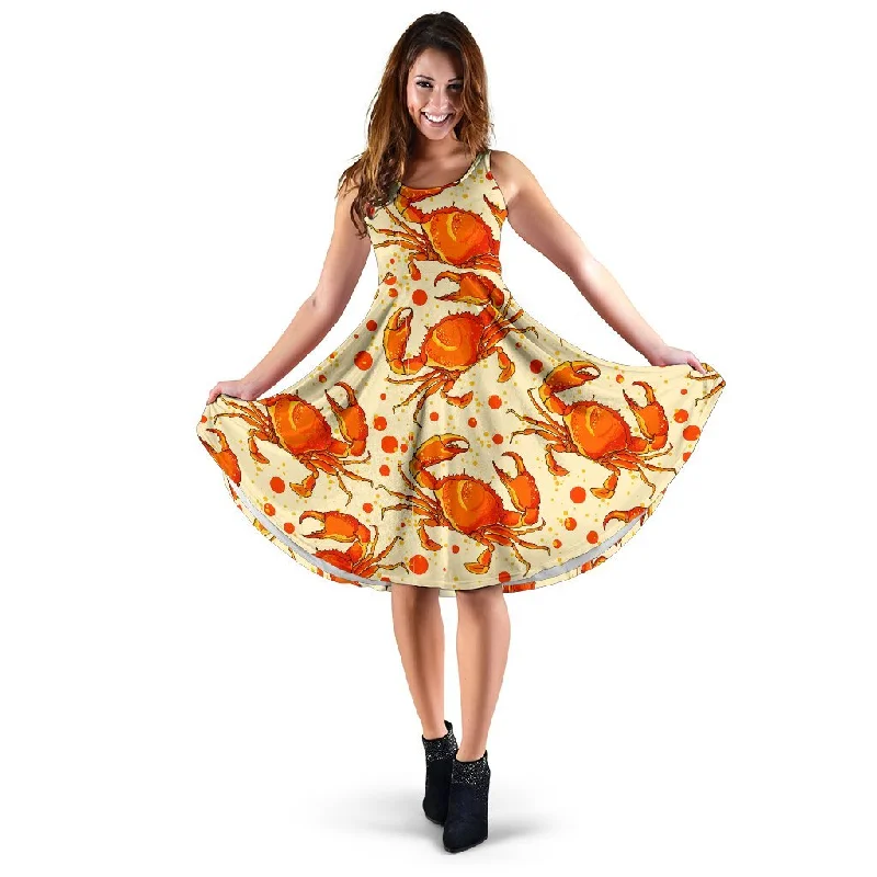 Crab Print Pattern Dress Tunics Sale discount