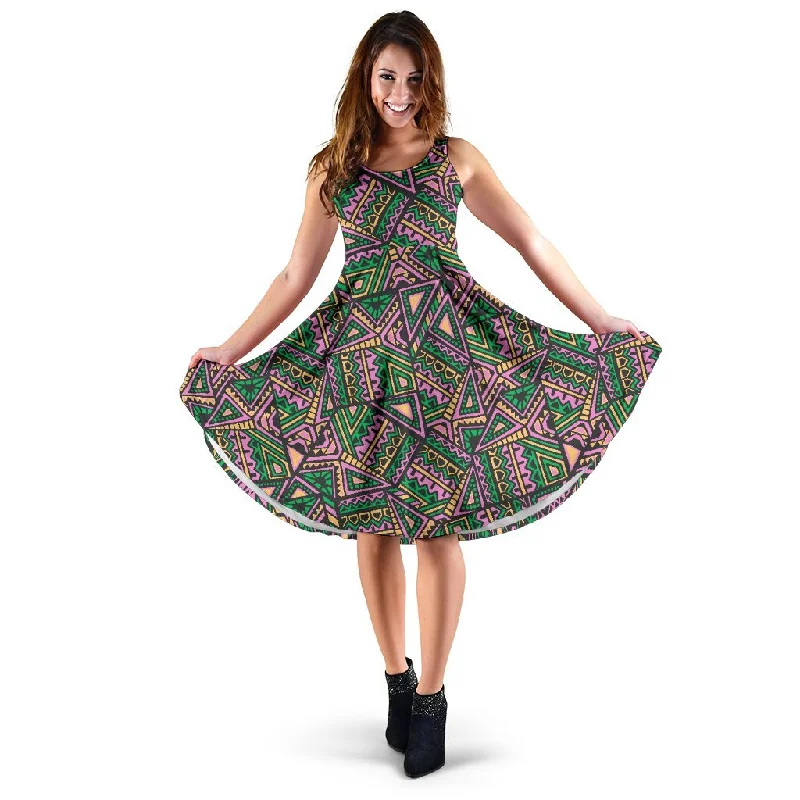 Ethnic Pink Print Pattern Dress Tunics Occasion special