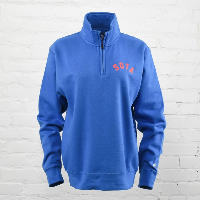 Unisex Mariner Quarter Zip Sweatshirt Hoodie with Ribbed Cuffs Snug Fit Comfort