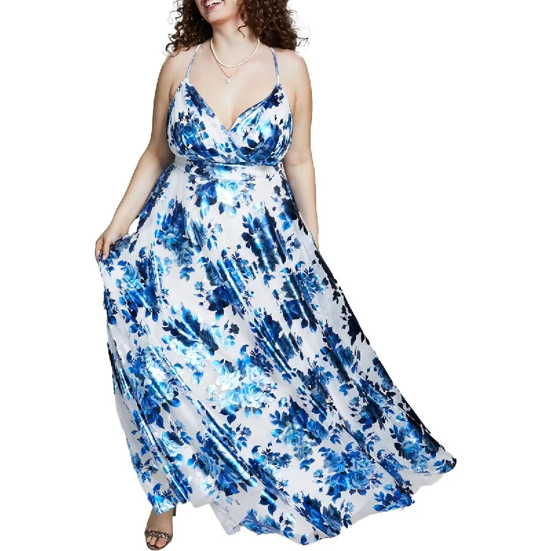 City Studios Womens Juniors Pleated Maxi Evening Dress Tunics Bridal satin