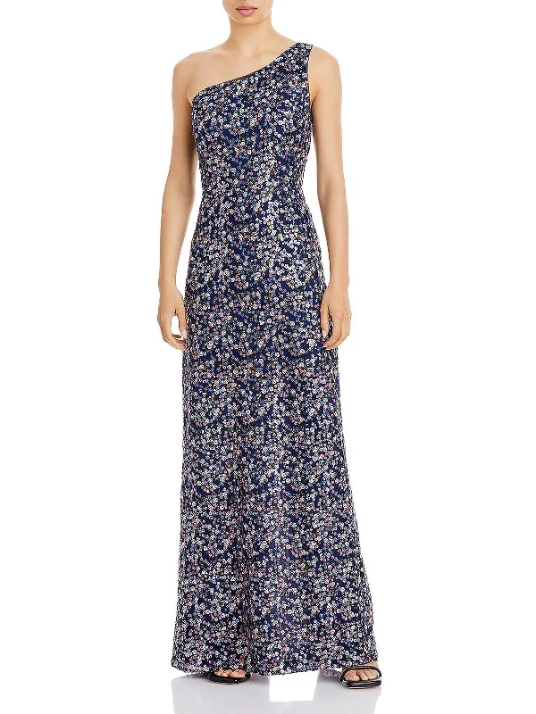 Olivia Womens Floral Sequined Evening Dress Tunics Sale discount