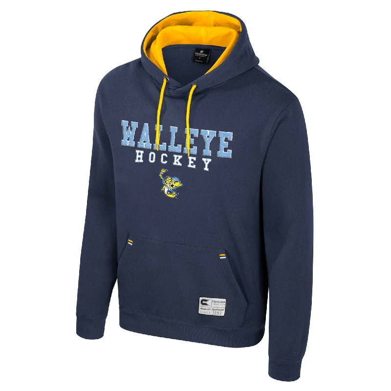 Toledo Walleye Zion Hooded Sweatshirt Hoodie with Tied Waist Feminine Flattering