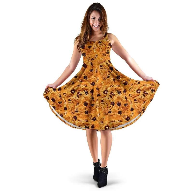 Cookie Biscuit Pattern Print Dress Tunics Timeless classic