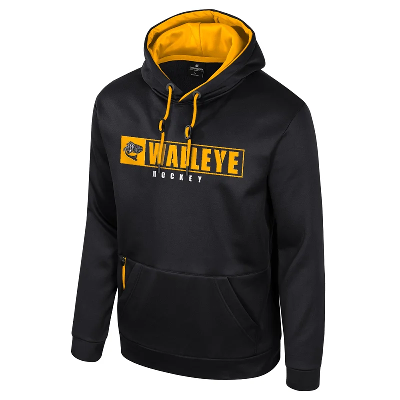 Toledo Walleye Mainframe Hooded Sweatshirt Hoodie with Hem Drawcord Adjustable Customizable