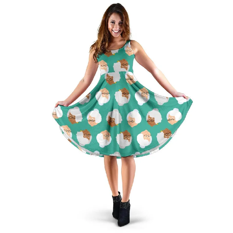 Grandma Nana Print Pattern Dress Tunics Recommended stylist