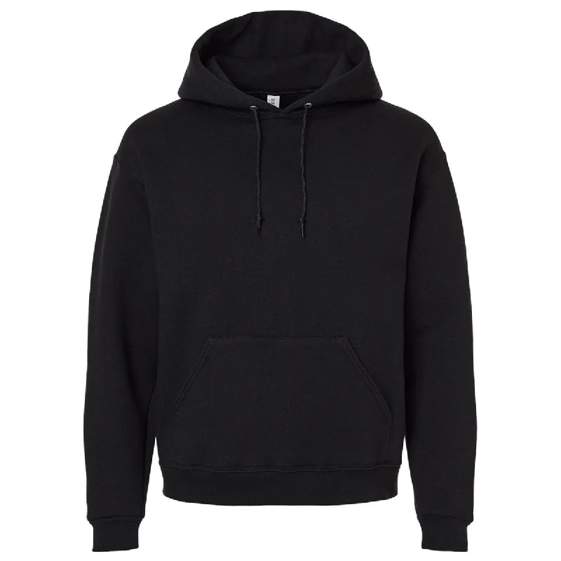 Jerzees Unisex Black Ink Rugged Hooded Sweatshirt Hoodie with Camouflage Military Edgy