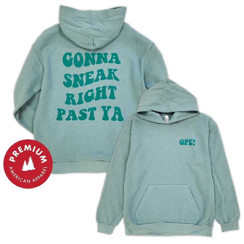 Ope! Premium Hoodie Hoodie with Raw Hem Edgy Unfinished