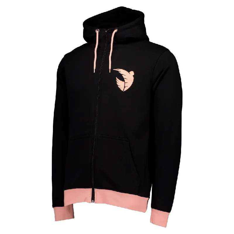 Angel City FC Unisex Emblem Color Block Black Full-Zip Hoodie Hoodie with Cuffed Sleeves Snug Secure