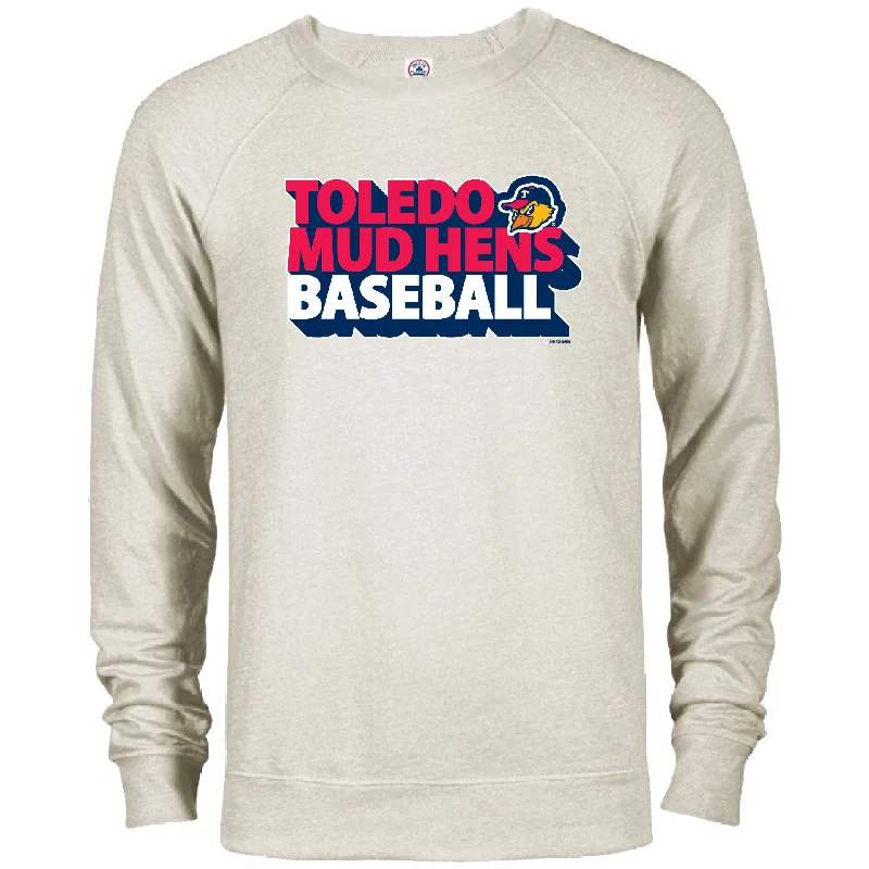 Toledo Mud Hens Schon French Terry Crewneck Sweatshirt Hoodie with Rhinestones Sparkly Elegant