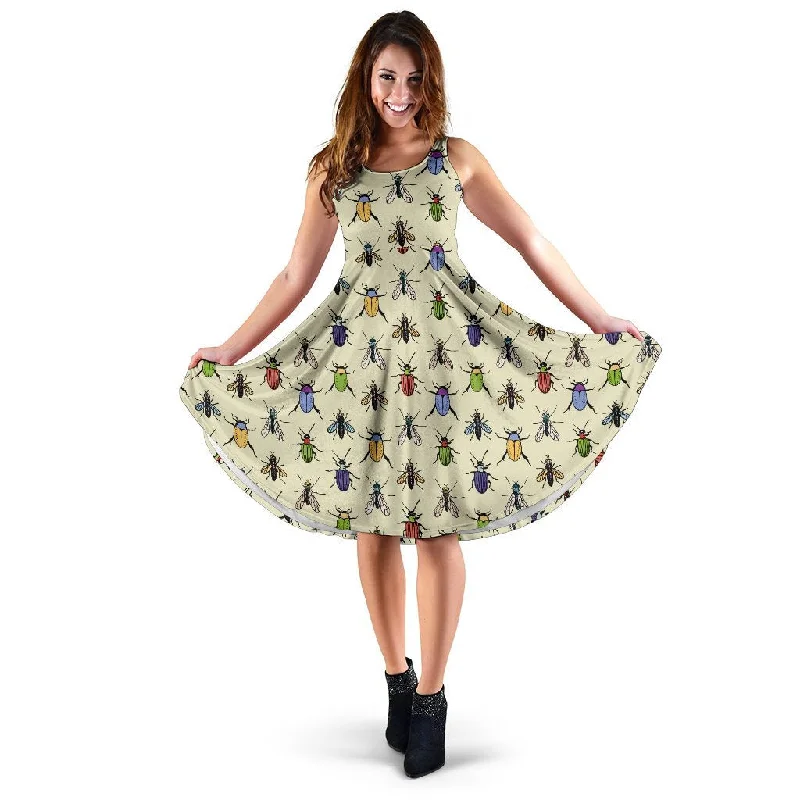 Bug Pattern Print Dress Tunics Designer luxury