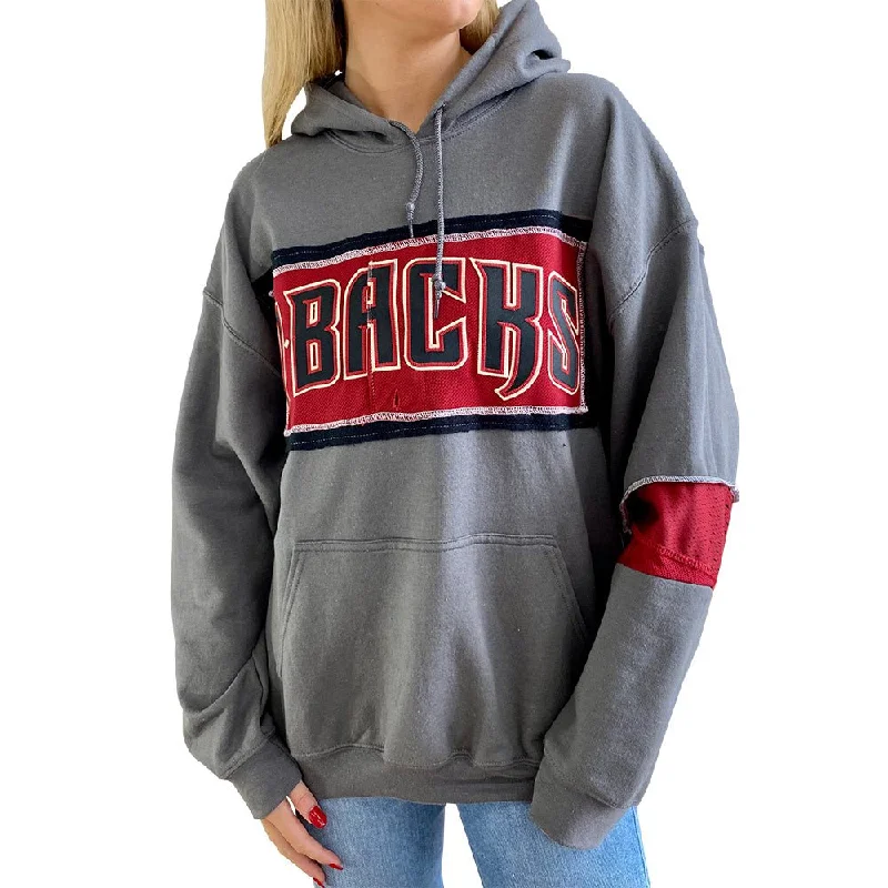 Arizona Diamondbacks Unisex Hooded Sweatshirt Hoodie with Longline Fit Extended Stylish