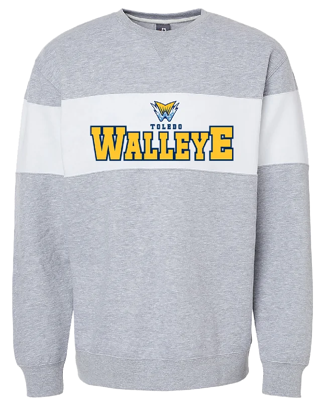 Toledo Walleye Varsity Fleece Crewneck Sweatshirt Hoodie Dress Longline Feminine