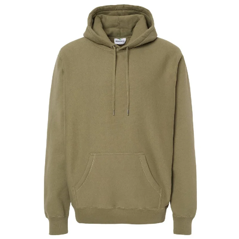 Independent Trading Co. Unisex Olive Legend Heavyweight Hoodie Hoodie with Stripes Bold Sporty