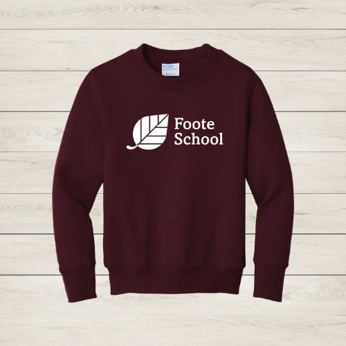 Youth Foote Crewneck Sweatshirt Hoodie with High-Low Hem Asymmetrical Trendy