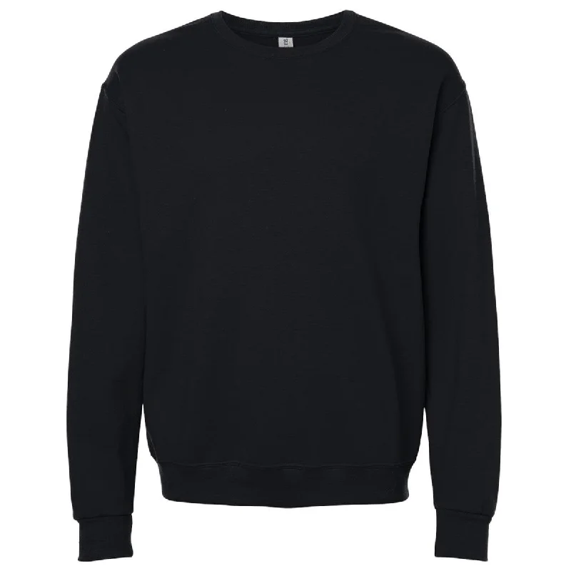 Jerzees Unisex Black Ink Ultimate CVC Crewneck Sweatshirt Hoodie with V-Neck Classic Versatile