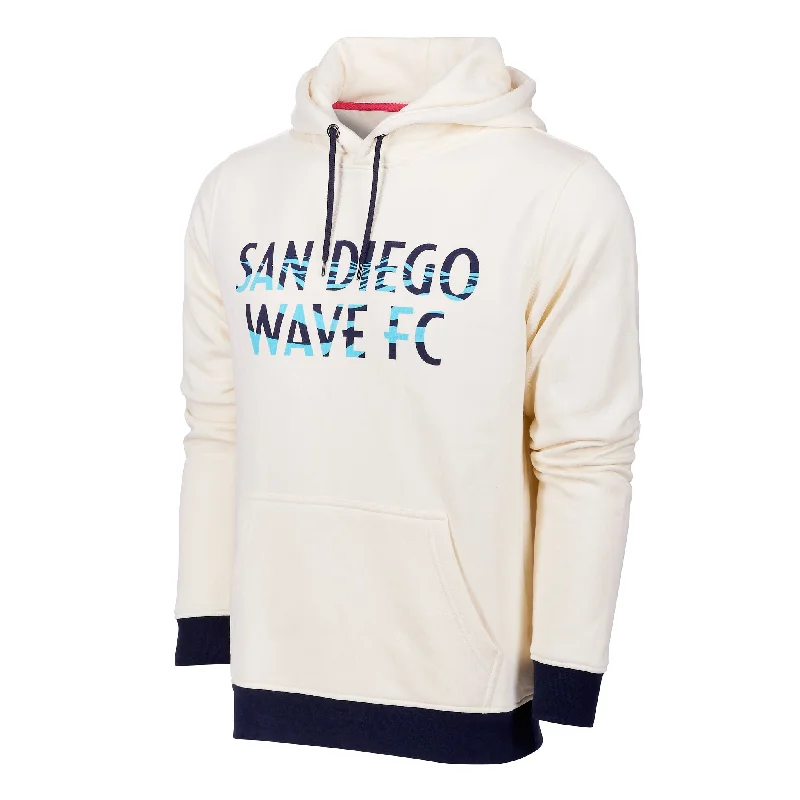 Unisex San Diego Wave FC Wavy Wordmark Hoodie Hoodie with Gradient Ombre Colorful