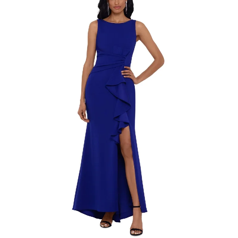Betsy & Adam Womens Ruched Side Slit Evening Dress Tunics Sophisticated sleek