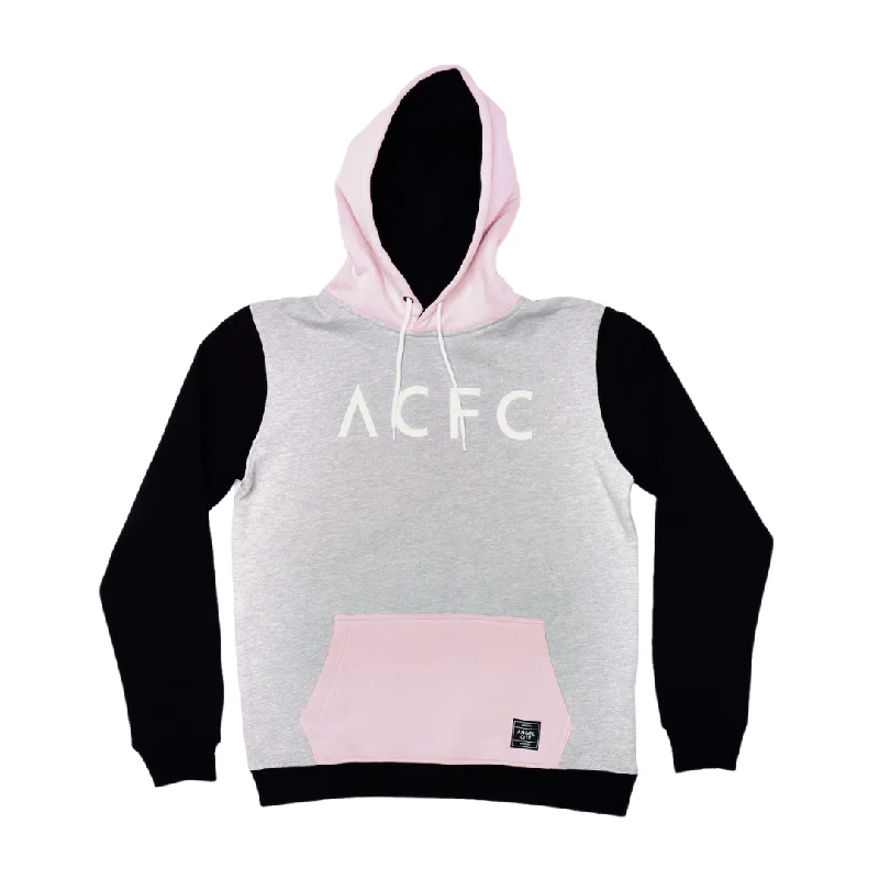 Angel City FC Unisex Remix Color Block Hoodie Hoodie with Hem Raw Edge Edgy Unfinished