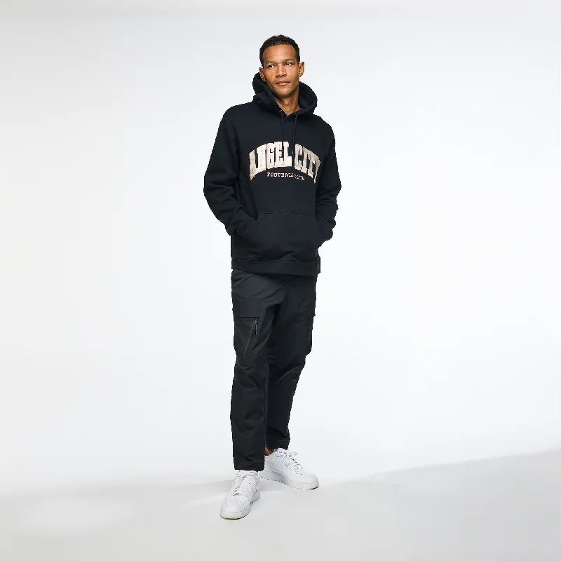 Angel City FC Unisex Varsity Black Hoodie Hoodie with V-Neck Classic Versatile