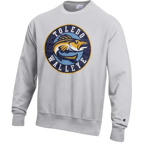 Reverse Weave Walleye Crewneck Sweatshirt Hoodie with Full-Zip Functional Layering