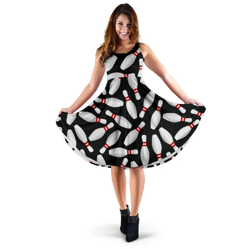 Bowling Print Pattern Dress Tunics Timeless classic