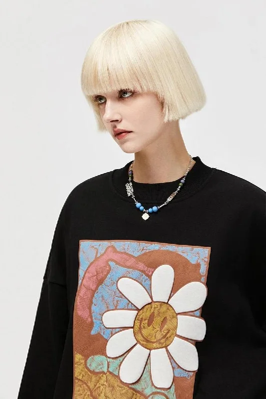 Indie Take a Rest Sweatshirt Hoodie with High-Low Hem Asymmetrical Trendy