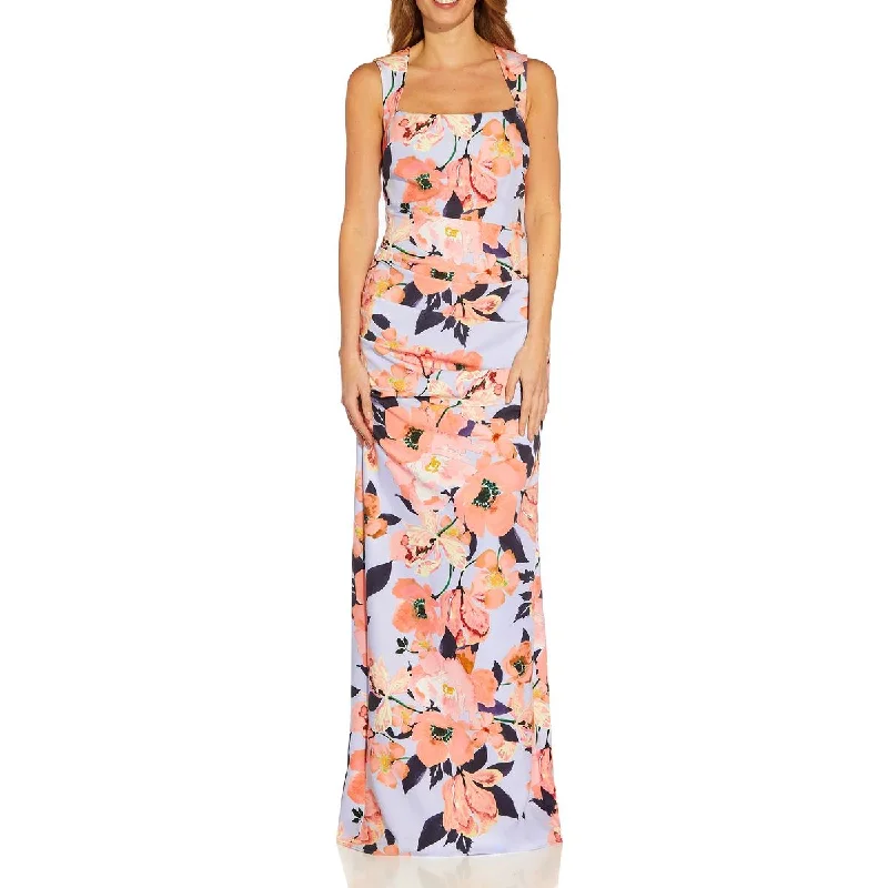 Adrianna Papell Womens Slouchy Maxi Evening Dress Elegant Long Evening