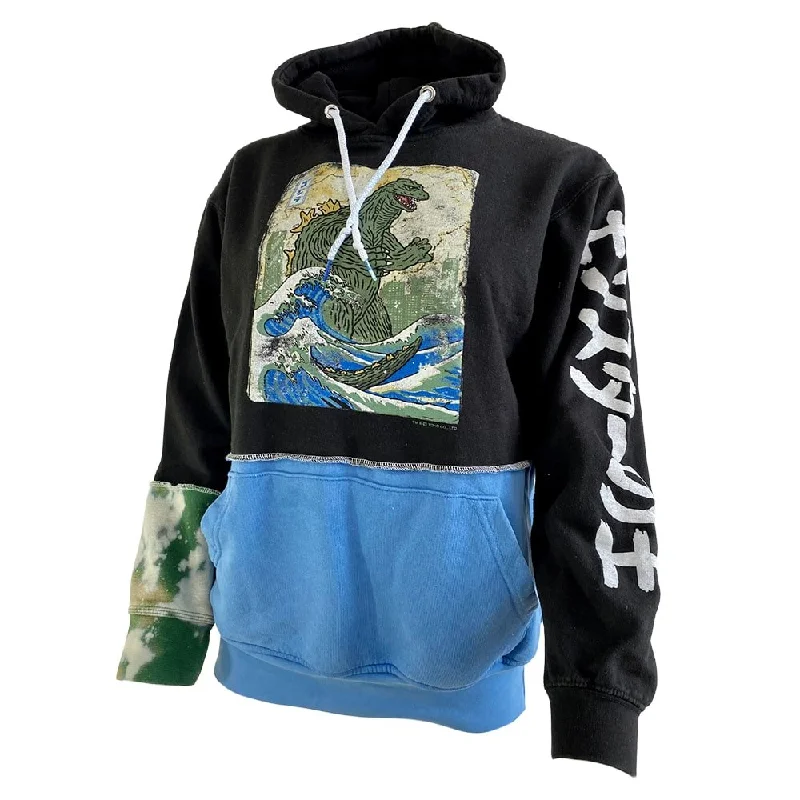 Godzilla Unisex Hooded Sweatshirt Hoodie with High Neck Warm Protective
