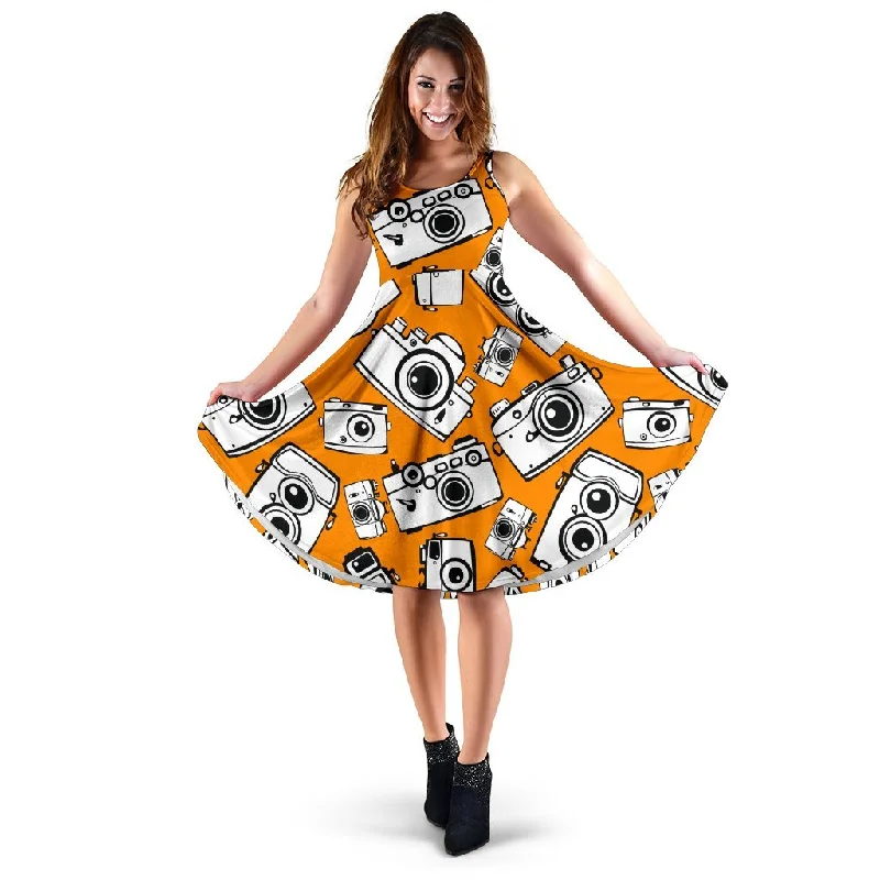 Camera Pattern Print Dress Tunics Occasion special