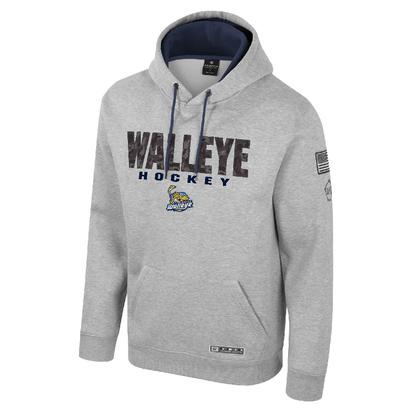 Toledo Walleye Oorah OHT Hoodie Hoodie with Hem Raw Edge Edgy Unfinished