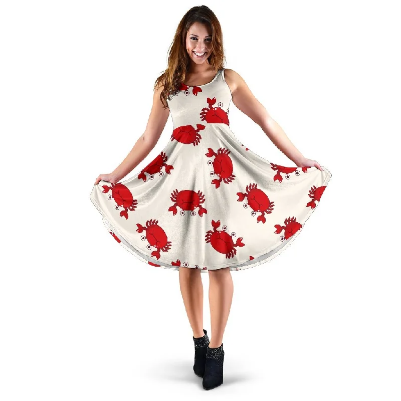 Crab Cartoon Pattern Print Dress Tunics New arrival