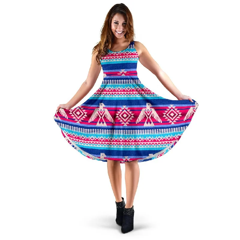 Eagle Native American Print Pattern Dress Pencil Office Professional