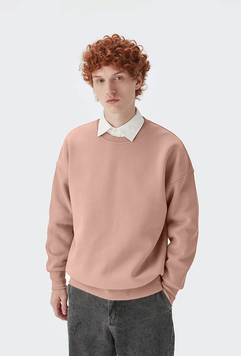 Candy Basic Sweatshirt Hoodie with Drop Shoulder Relaxed Streetwear