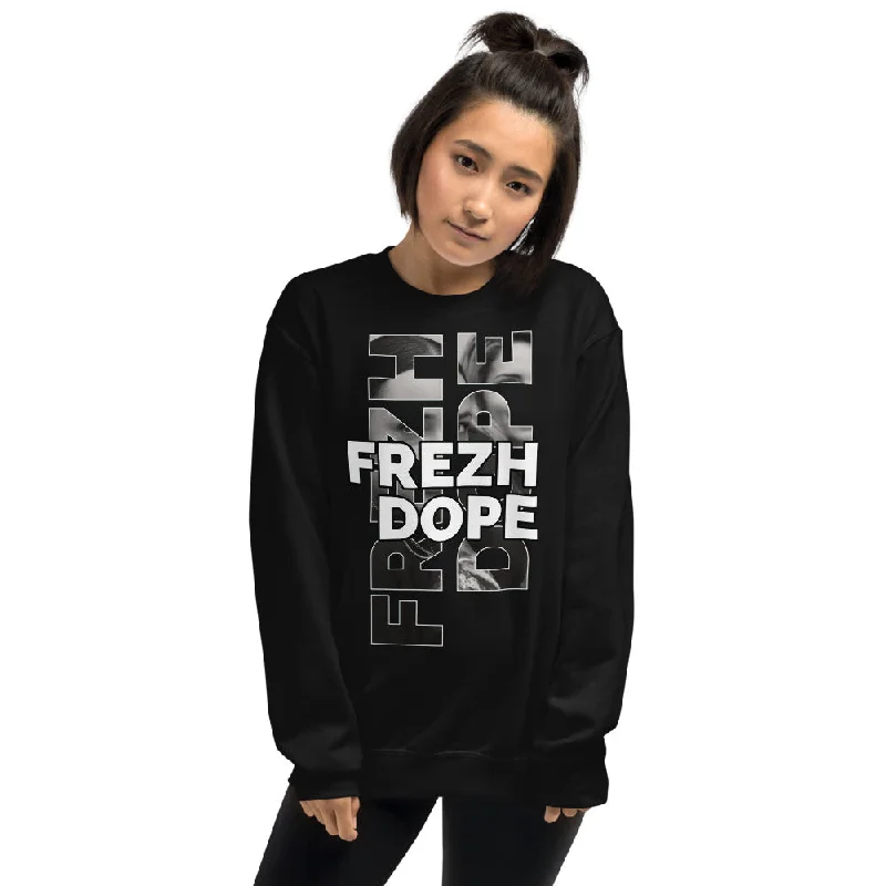 FREZH DOPE Unisex Sweatshirt Hoodie with Hem Embroidery Detailed Premium
