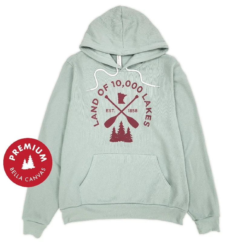 MN Lakes Premium Hoodie Hoodie with Typography Text Message